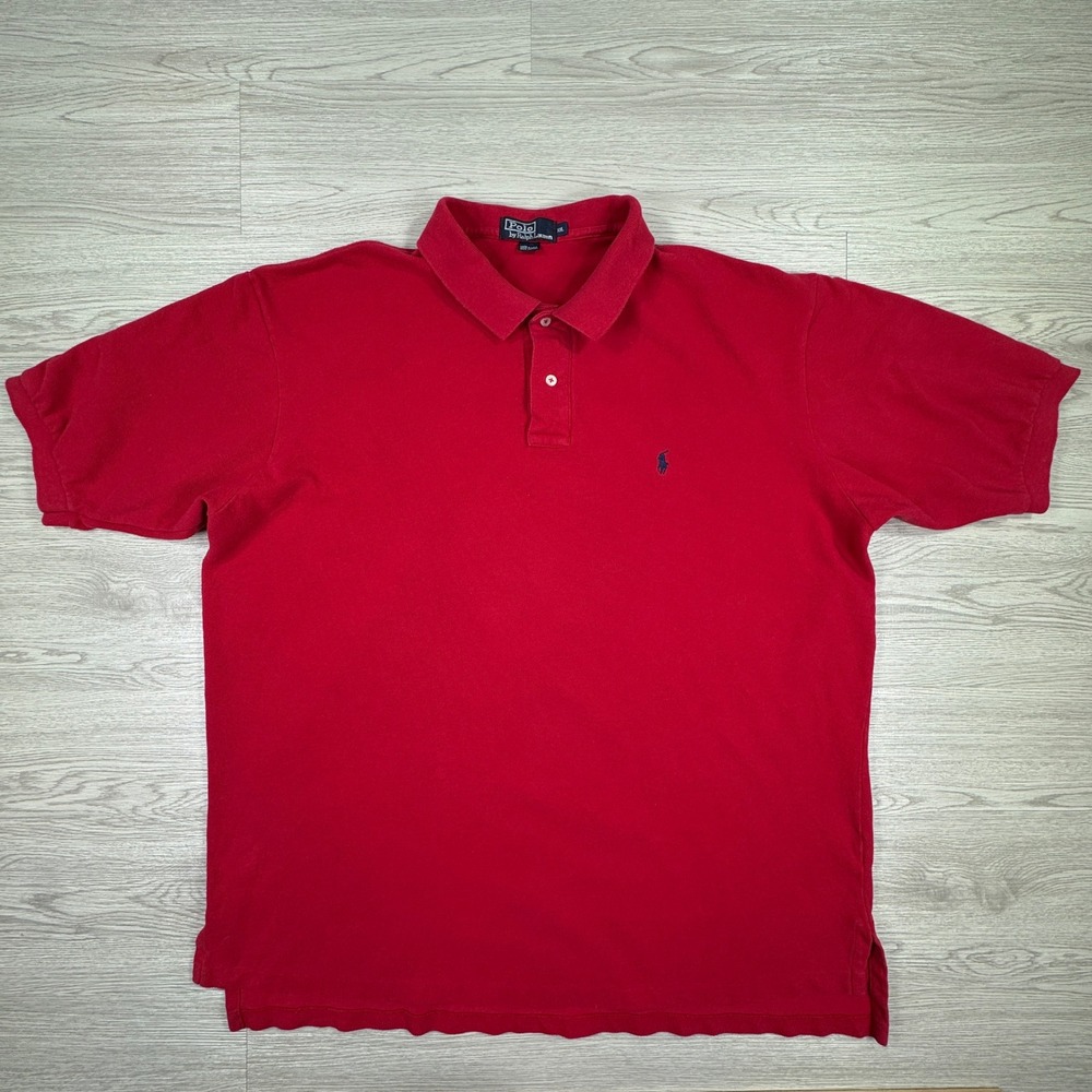 Polo Ralph Lauren Mens Polo Shirt Red XXL Short Sleeve Cotton Pique Pony Logo